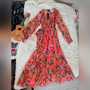 Floral Maxi Dress in Pink by [Brand]